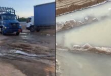 Leitor Repórter: Vazamento de água limpa tira sossego dos comerciantes da BR-407 em Petrolina (PE)