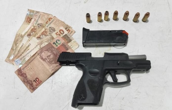 arma de fogo apreendida