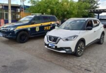 Carro roubado há 2 anos no Recife é recuperado pela PRF em Serra Talhada
