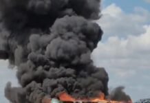 Ônibus pega fogo na estrada do Salitre, BA-210 em Juazeiro (BA)