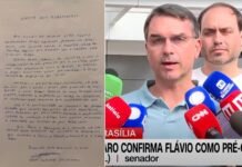 Bolsonaro confirma pré-candidatura de Flávio em carta antes de cirurgia