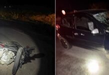 Homem fica ferido em acidente entre carro e moto em Serra Talhada (PE)