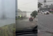 Com 55 mm de chuva em seis horas, Recife (PE) registra pontos de alagamento nesta sexta-feira (13)