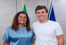 Ao lado de Miguel Coelho, Lucinha Mota anuncia pré-candidatura a deputada federal