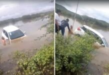 Carro cai em lagoa perto de Sobradinho (BA) e caseiro Francisco arrisca própria vida para salvar ocupantes