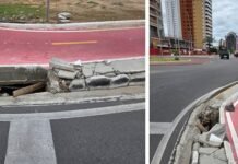 Leitor Repórter: “Buraco na Orla 3 está assim há quatro meses”, reclama morador de Petrolina (PE)