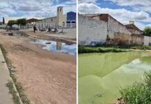 Petrolina (PE): Rua Santa Moxotó no bairro Cosme e Damião tomada por esgoto e moradores cobram solução