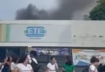 Curto-circuito provoca incêndio em Escola Técnica Estadual no Recife (PE)