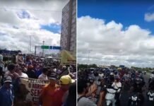 Protesto de agricultores bloqueia Ponte Presidente Dutra, entre Juazeiro (BA) e Petrolina (PE) nesta manhã
