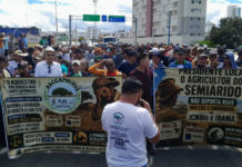 PRF emite nota sobre protesto de agricultores na Ponte Presidente Dutra, em Petrolina (PE) nesta terça (26)