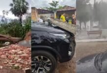 Microexplosão atmosférica derruba árvores, postes e causa prejuízos no Piauí
