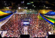Homem é preso por ameaça, desacato e resistência após atacar policiais ao tentar entrar em festa junina