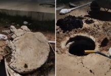 Petrolina (PE): Mais um vez, os próprios moradores da Rua da Tâmara no bairro Rio Corrente resolvem provisoriamente problema em boca de lobo