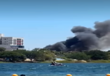 Incêndio de grandes proporções é registrado na Orla de Juazeiro (BA) neste domingo (30)