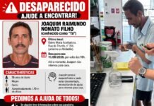 Desaparecido: Joaquim conhecido como ‘Tá’ foi visto pela última vez no bairro Maria Auxiliadora em Petrolina (PE)