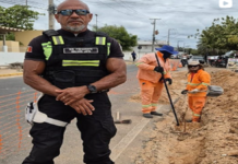 Proibido estacionar: AMMPLA inicia obra para elevar meio-fio de canteiro central em frente ao Detran de Petrolina (PE)