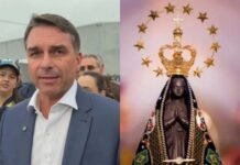 Flávio Bolsonaro nega que pretenda retirar título de Nossa Senhora Aparecida como padroeira do Brasil