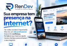 RenDev cria sites modernos, rápidos e que fortalecem marca e atividade profissional