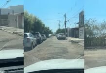 Petrolina (PE): Morador denuncia a buraqueira na Rua José Crispiano Coelho Brandão na Cidade Universitária