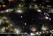Imagem impressionande: Show de Frei Gilson reúne mais se 100 mil pessoas em Paulo Afonso (BA)